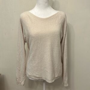 Rachel Zoe cream long sleeve cozy sweater Size L New
